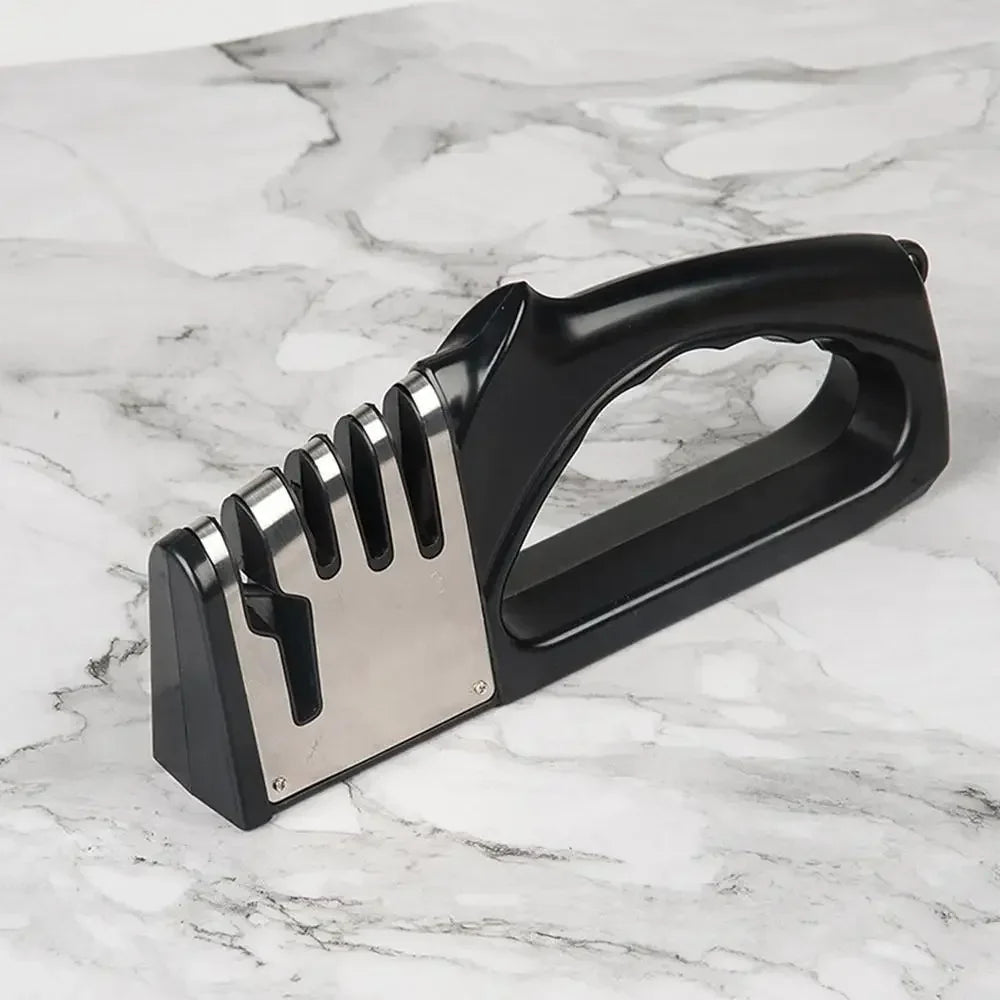 Gadgit Co 4-Stage Knife Sharpener | 3-5 Sec Restore, Non-Slip Base, Left & Right Hand