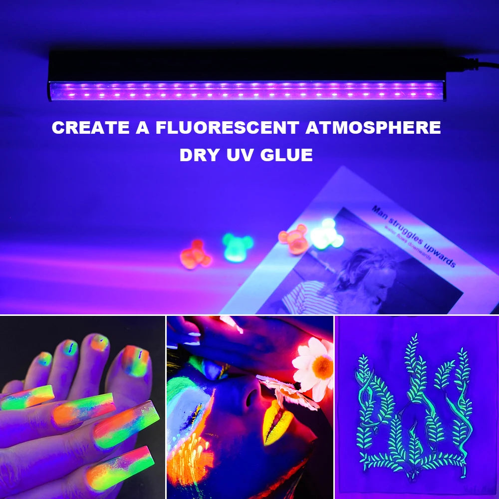 Gadgit Co UV Blacklight Tube | 395nm, 6W USB, T5 or T8 with Magnetic Mount