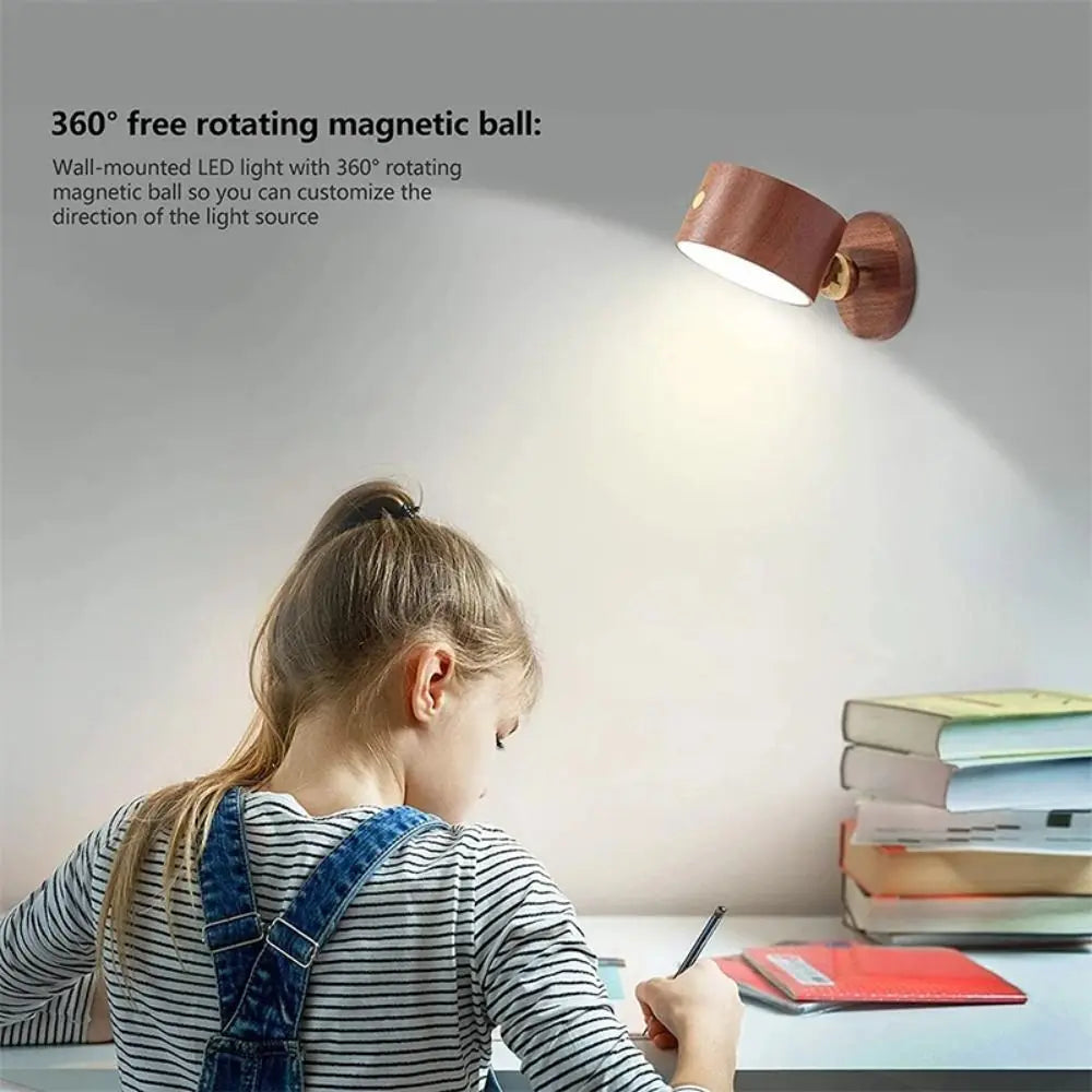 Gadgit Co LunaWall™ 360° Magnetic LED Wall Sconce | Dimmable, USB Rechargeable