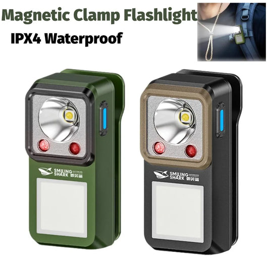 Gadgit Co Magnetic Clip Flashlight | 6 Modes, Gesture Sensor, IPX4, USB Rechargeable