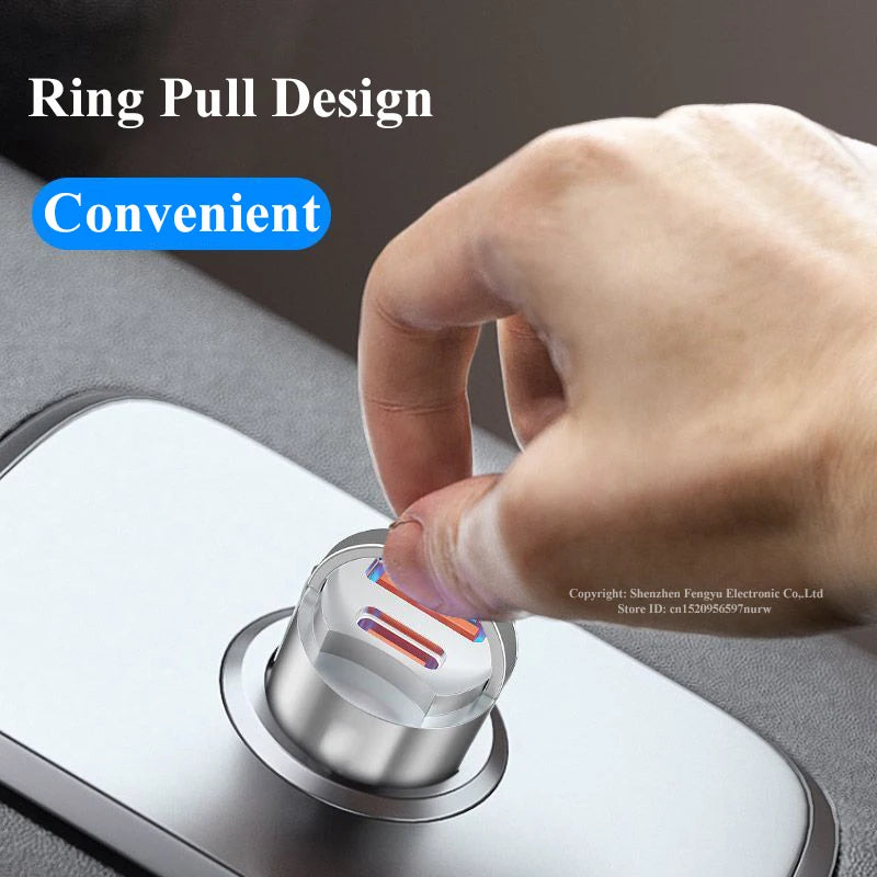 DriveCharge Pro™ – Dual Port USB-C Fast Car Charger