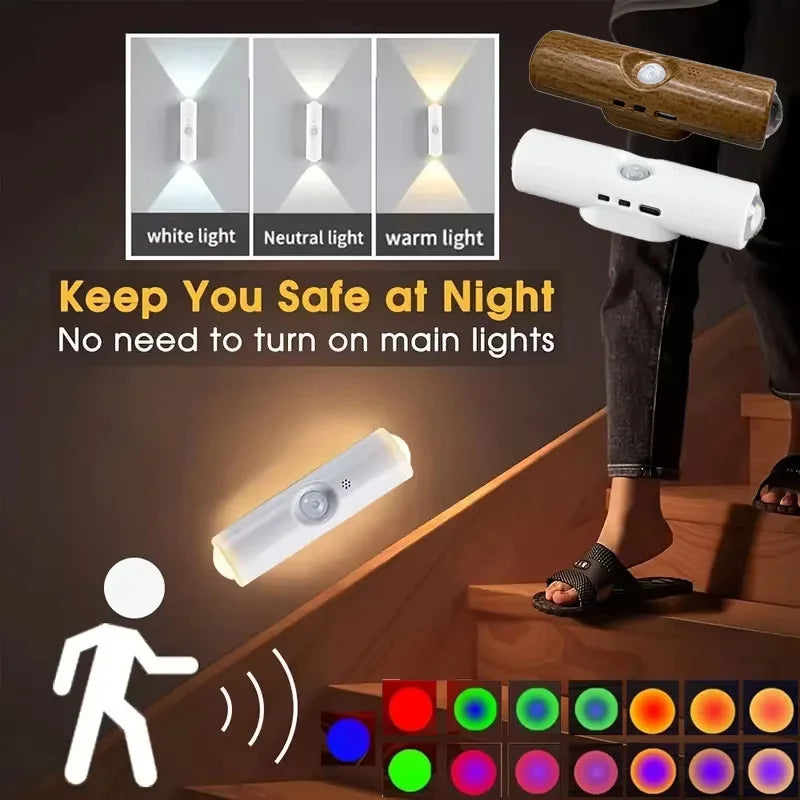 Gadgit Co RGB Motion Sensor Night Light | Magnetic, Rechargeable