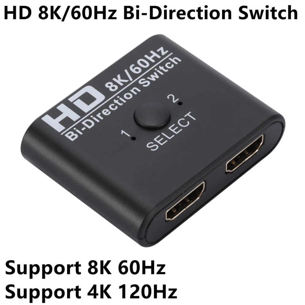 SwitchHub 8K™ – Bi-Directional HDMI 2-in-1 Splitter