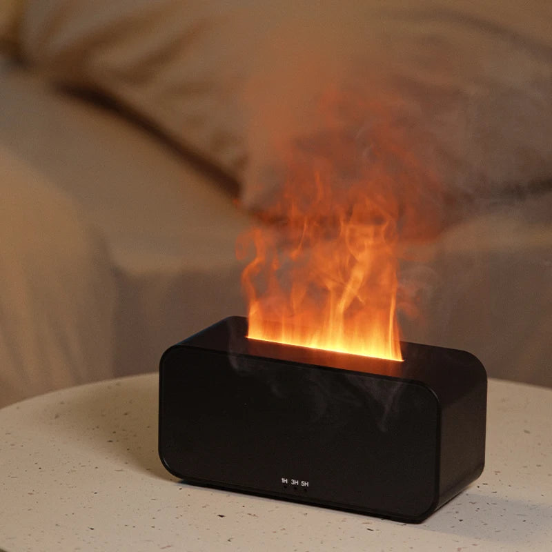 Gadgit Co 3D Flame Aroma Diffuser & Humidifier | 120ml, 7-Colour Flame, Timer