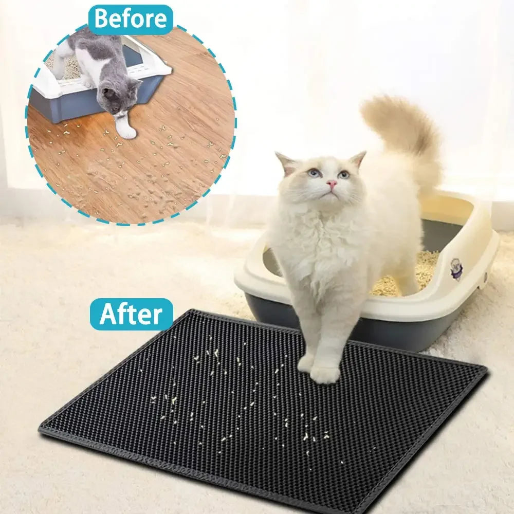 CleanPaw Duo™ – Double-Layer Waterproof Litter Mat