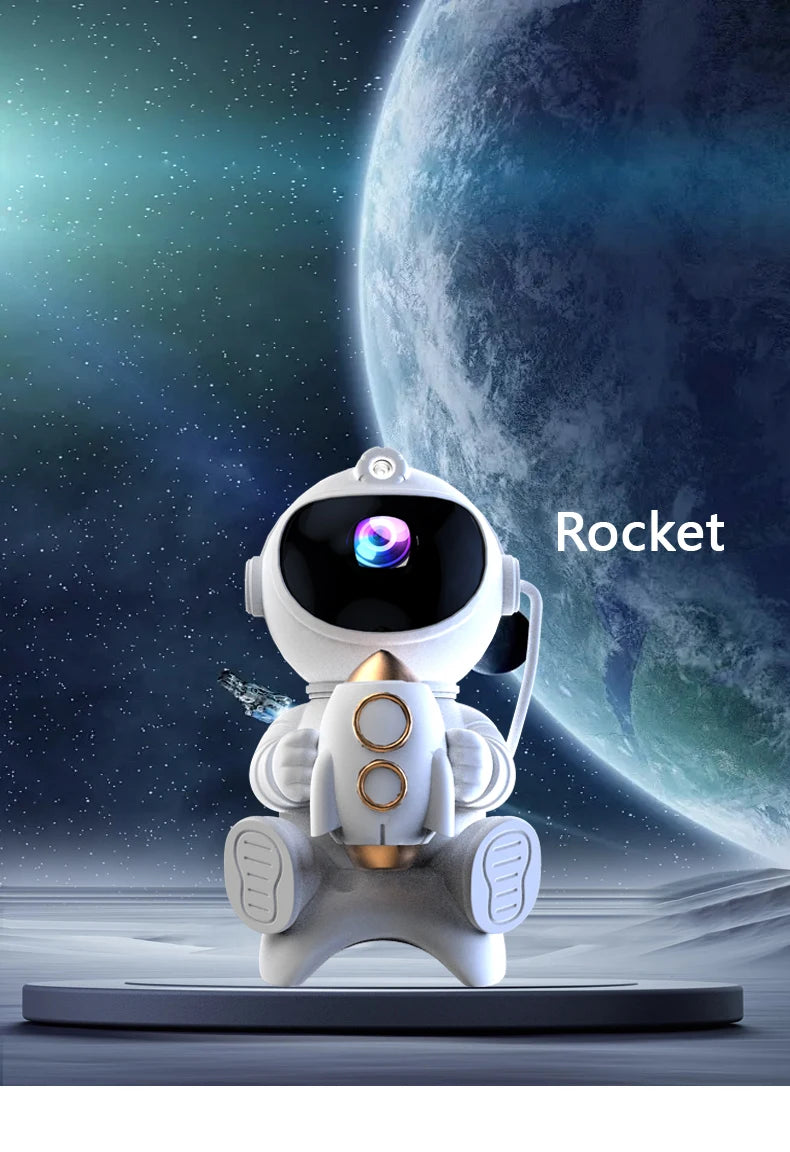 Gadgit Co™ Astronaut Galaxy Light Projector | Bluetooth Speaker, Remote