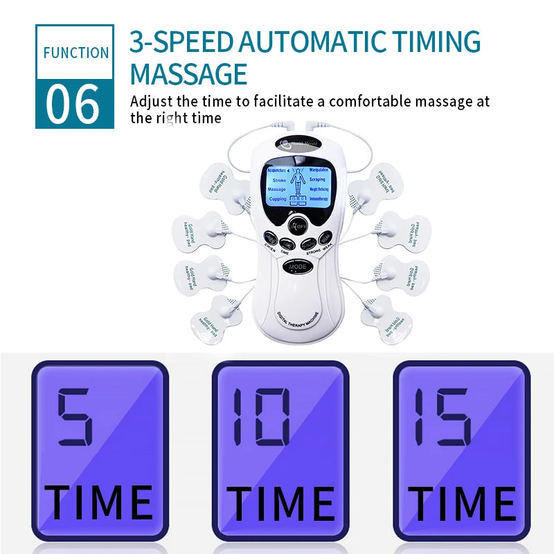 SANPKON TENS Machine Physiotherapy Electronic Pulse Muscle Stimulator for Neck Back Shoulder Hand Pain Relief Body Relaxation