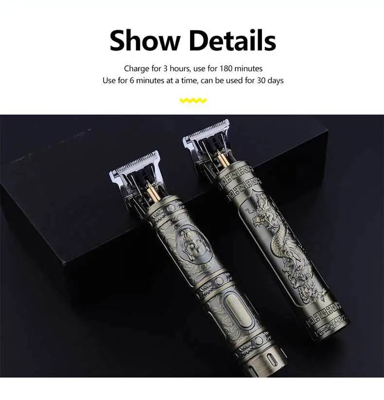 TrimMaster T9™ – Retro Precision Hair & Beard Trimmer