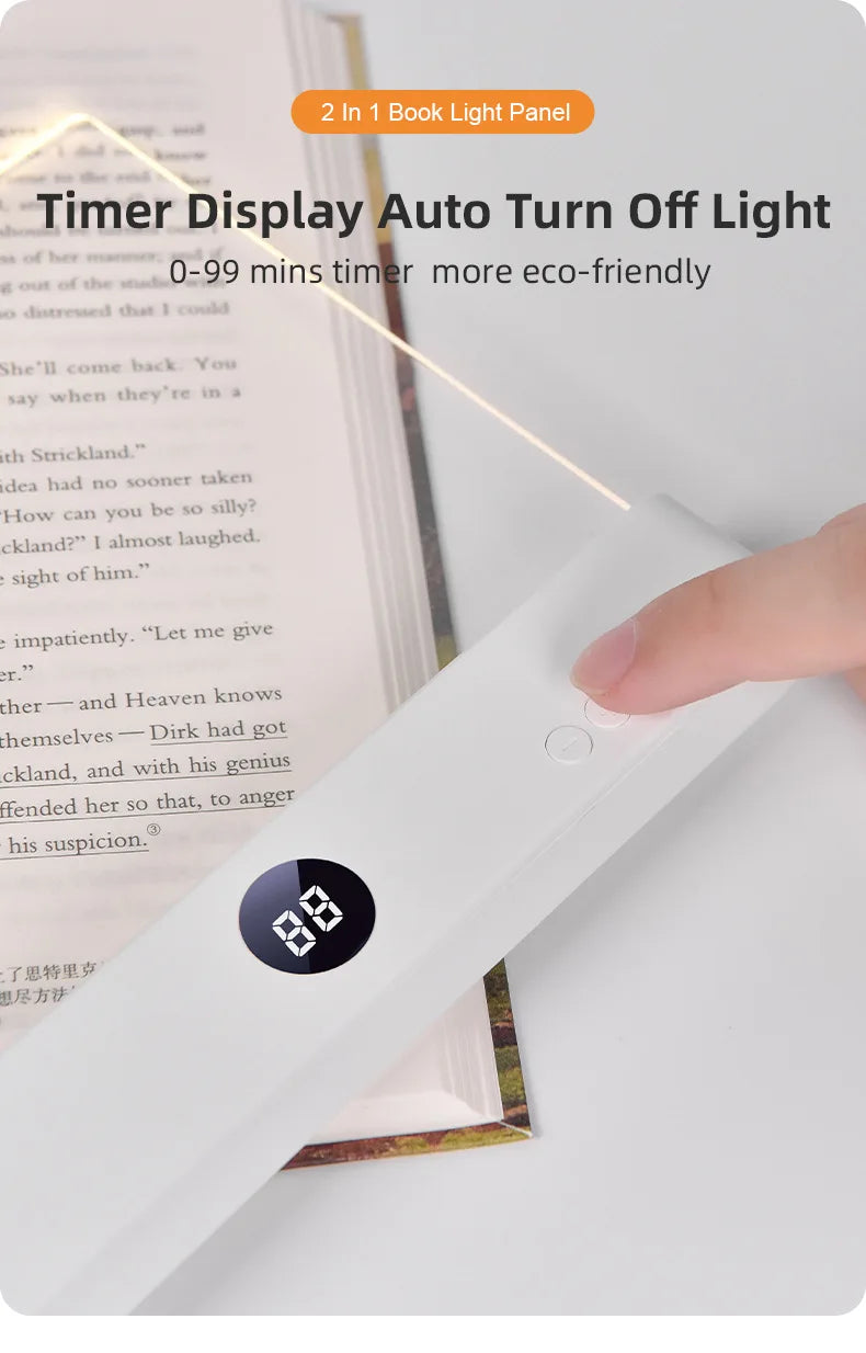 Gadgit Co ™ Rechargeable LED Reading Light | 3 Colours, Timer, Eye-Friendly