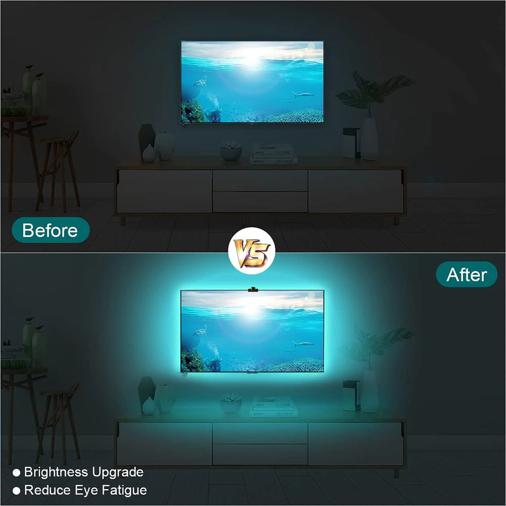 GlowSync Pro™ – Smart RGBIC TV Backlight with Camera
