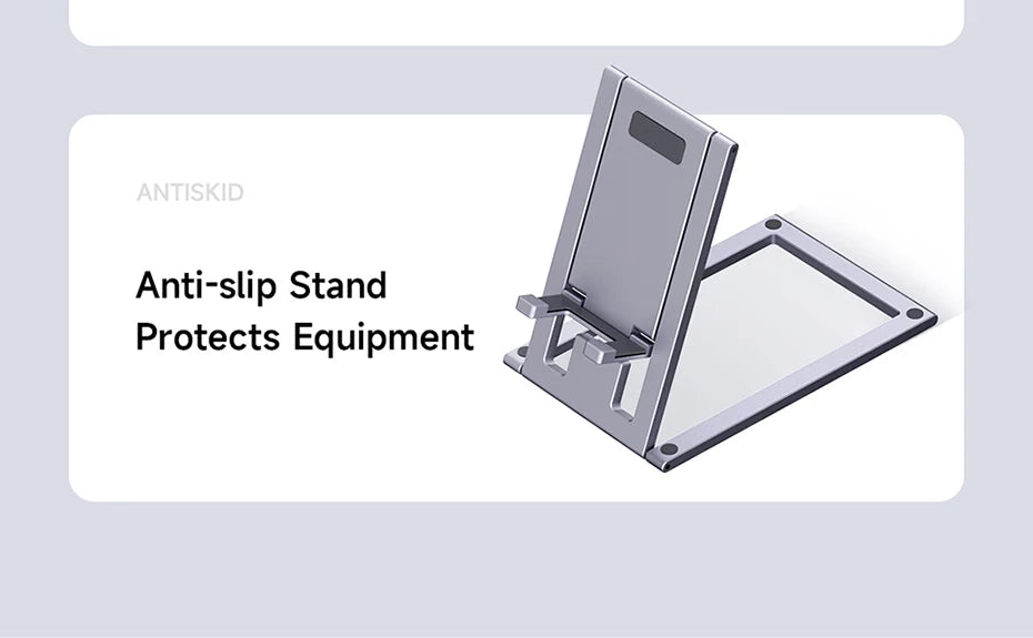 Gadgit Co™ – Foldable Aluminium Phone & Tablet Stand (360° Adjustable)