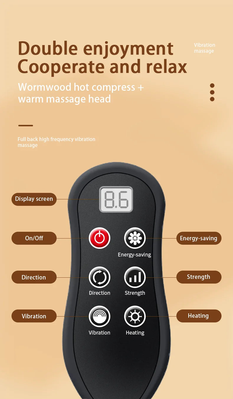 ReliefPro Elite™ – Heated Shiatsu Neck & Back Massager Pillow