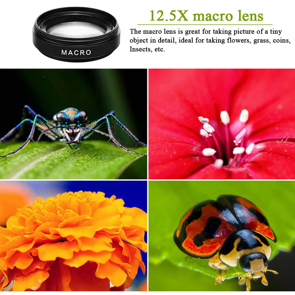 Gadgit Co™ – 2-in-1 Wide Angle & Macro Phone Lens (0.45X + 12.5X)