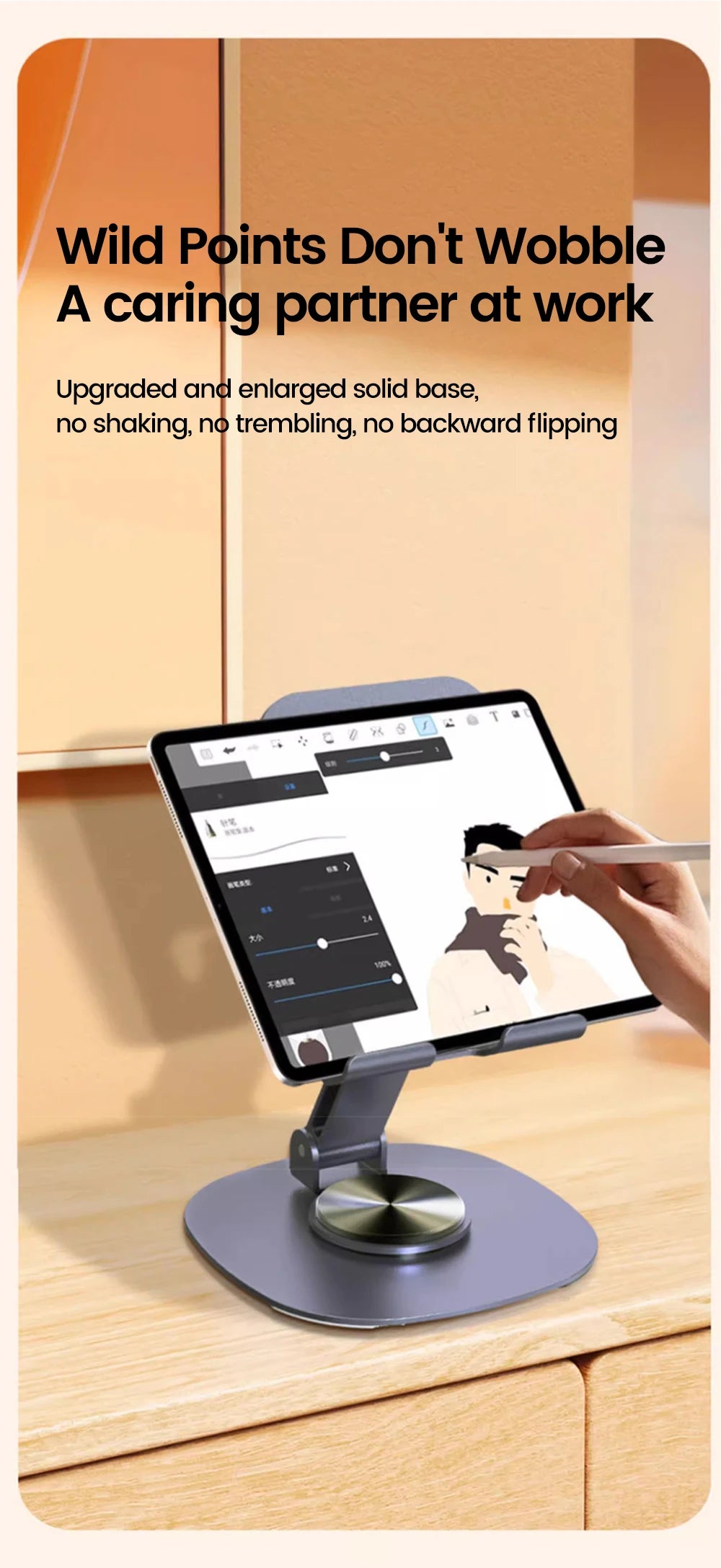 Olaf Rotating Table Cell Phone Holder Support Desktop Stand For iPad Samsung iPhone 15 14 13 Mobile Mount