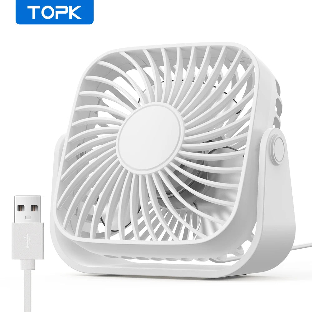 Gadgit Co™ – USB Portable Desk Fan | 3 Speeds, 360° Adjustable