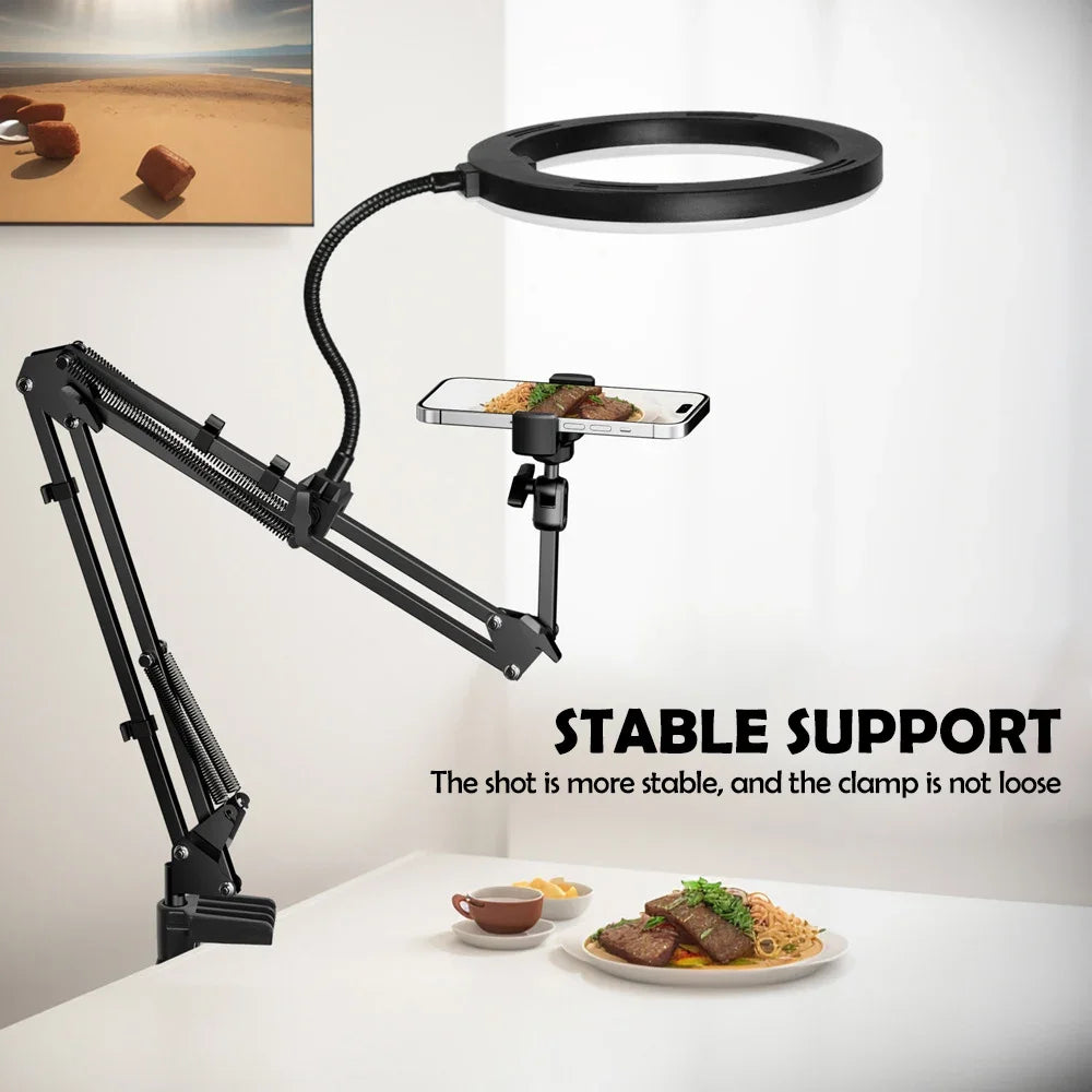 FlexGlow™ – LED Fill Light with Adjustable Arm Phone Holder
