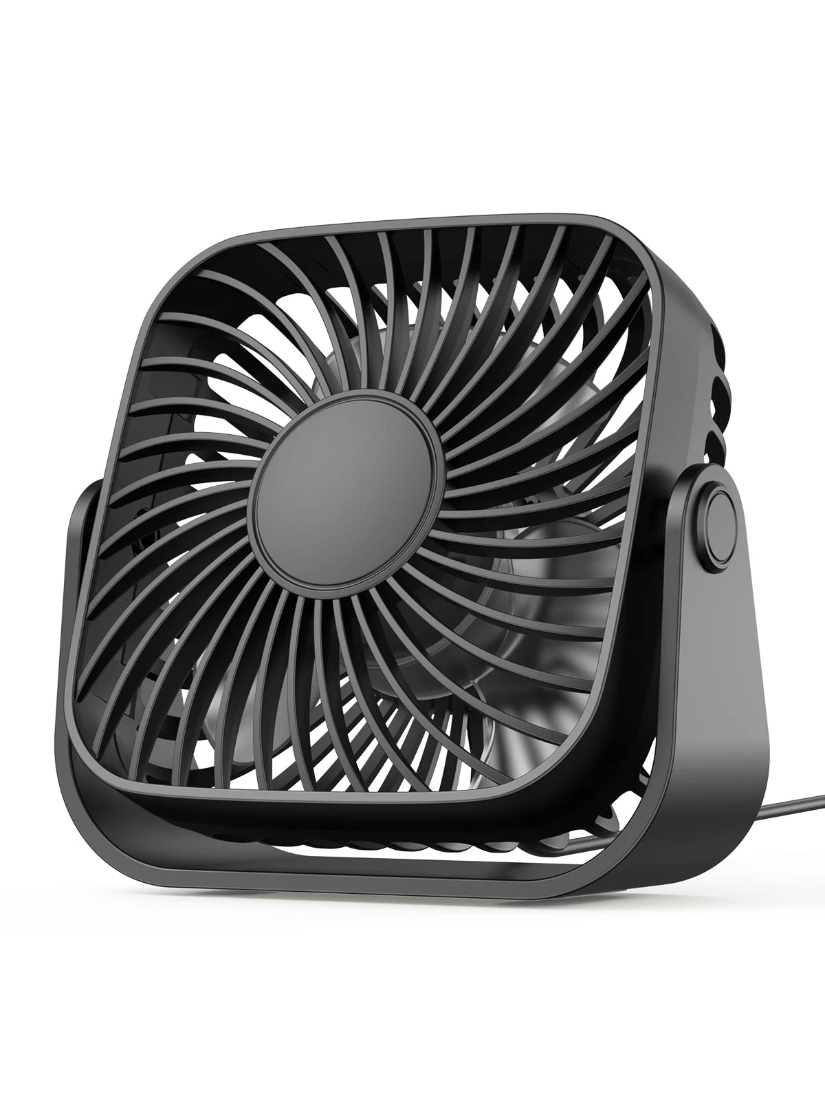 TOPK 4Inch USB Mini Portable Fan 3 Speeds Quiet Desk Table Personal Fan,360°Adjustment Standing Fans for Room Home