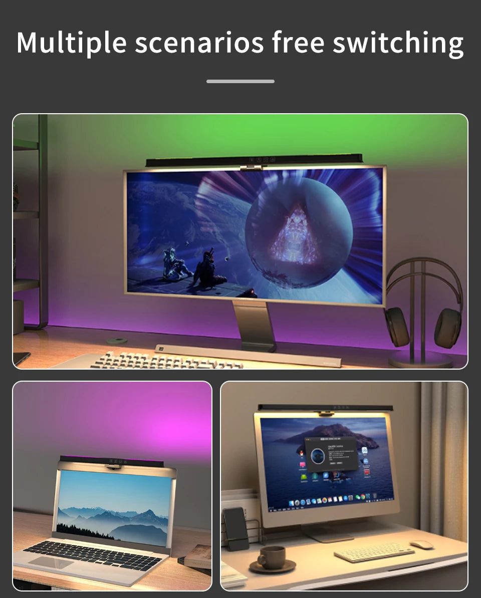 Gadgit Co™ Monitor Light Bar | Stepless Dimming, Anti-Glare, USB
