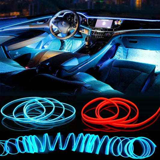 Gadgit Co Car Interior LED Neon Ambient Light Strip | 3 Colours, 3 Lengths, 12V
