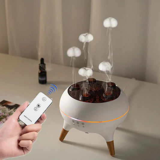 Gadgit Co Jellyfish Ultrasonic Humidifier & Aroma Diffuser | 250ml, 7 Colours, Remote