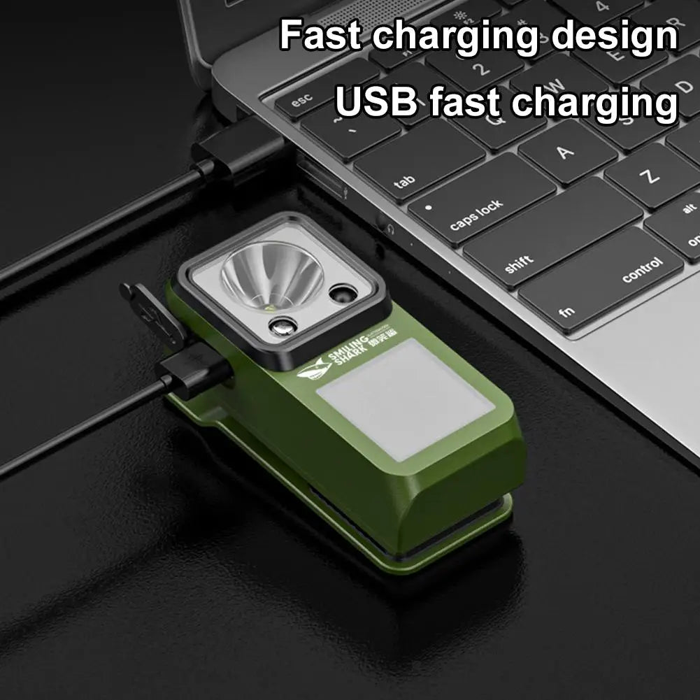 Gadgit Co Magnetic Clip Flashlight | 6 Modes, Gesture Sensor, IPX4, USB Rechargeable