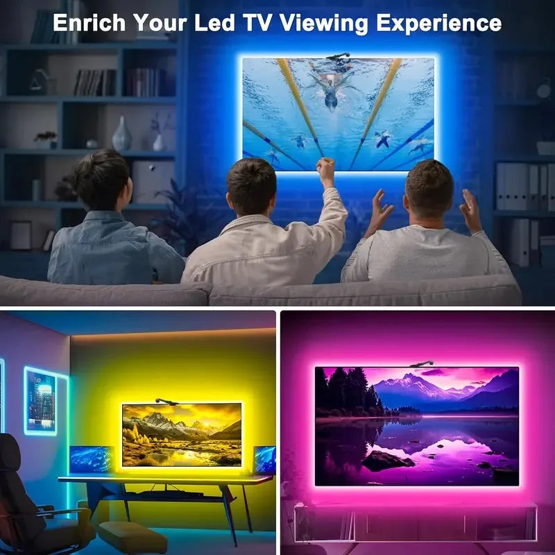 GlowSync Pro™ – Smart RGBIC TV Backlight with Camera