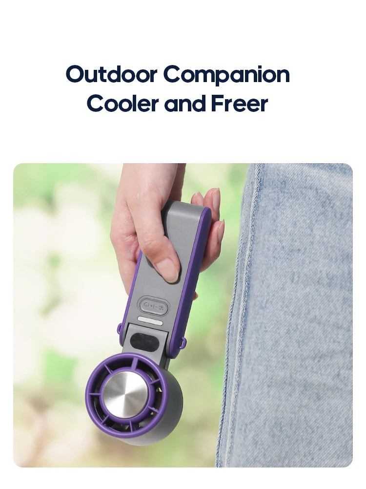 Gadgit Co™ Handheld Fan | Ice-Cool Technology, 100-Speed, 3600mAh, USB Rechargeable
