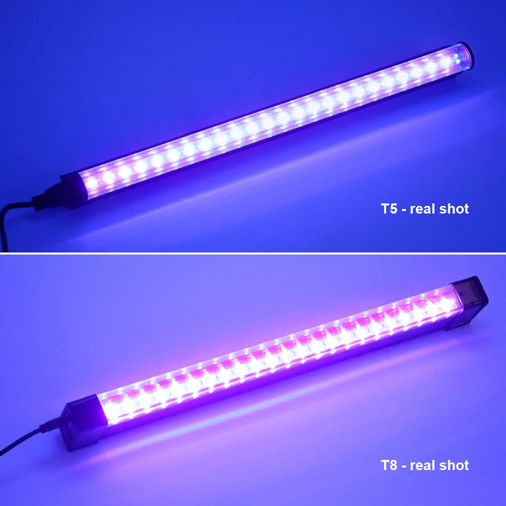Gadgit Co UV Blacklight Tube | 395nm, 6W USB, T5 or T8 with Magnetic Mount
