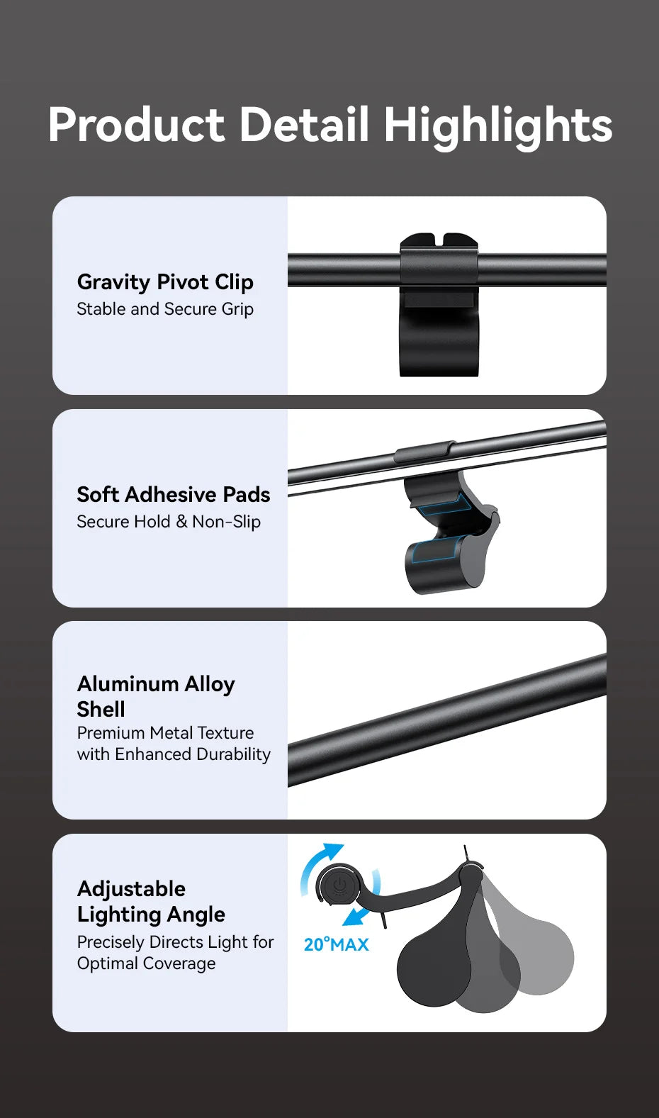 VisionGlow Pro™ – LED Monitor Light Bar