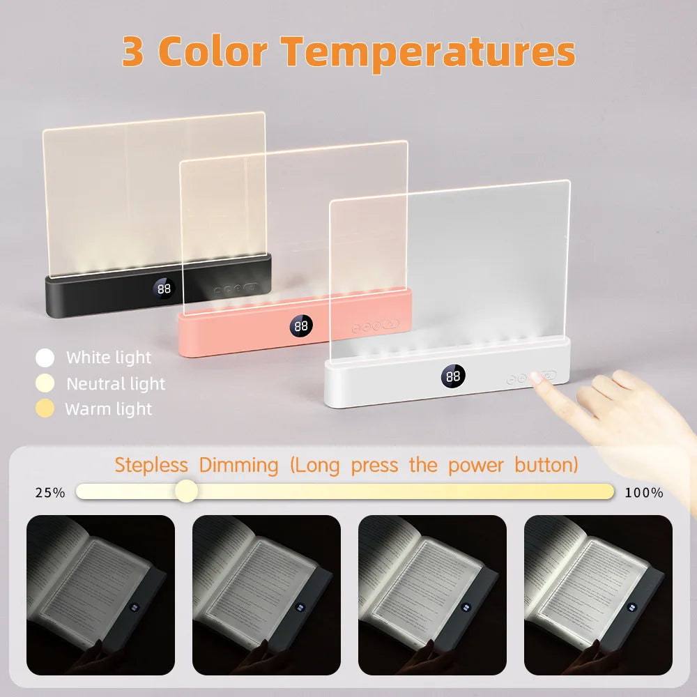 Gadgit Co ™ Rechargeable LED Reading Light | 3 Colours, Timer, Eye-Friendly