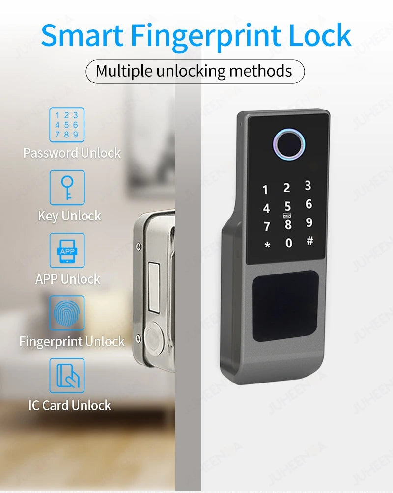 Gadgit Co Smart Outdoor Door Lock | WiFi, Fingerprint, App & Remote, IP66 Waterproof