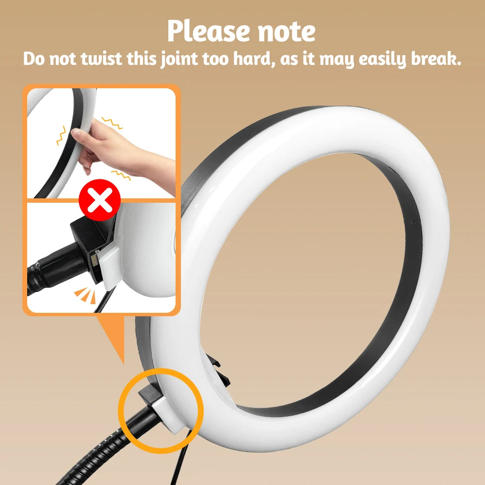 FlexGlow™ – LED Fill Light with Adjustable Arm Phone Holder