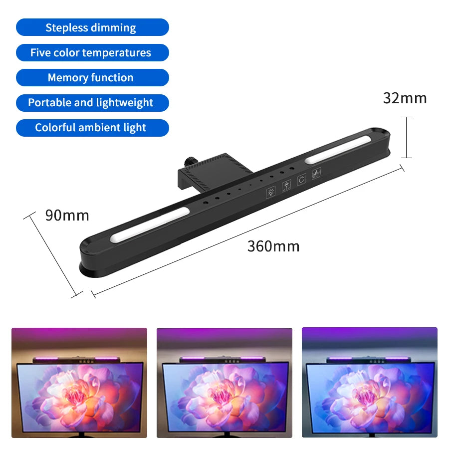 VisionGlow™ – Monitor Light Bar (Stepless Dimming)