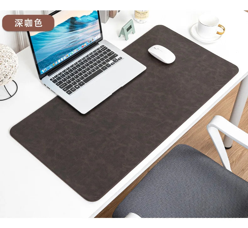 Desk Pad Waterproof PU Mouse Pad Desk Mat Protective Cover Large Mousepad Computer Laptop Non-slip Easy To Clean Keyboard Mats