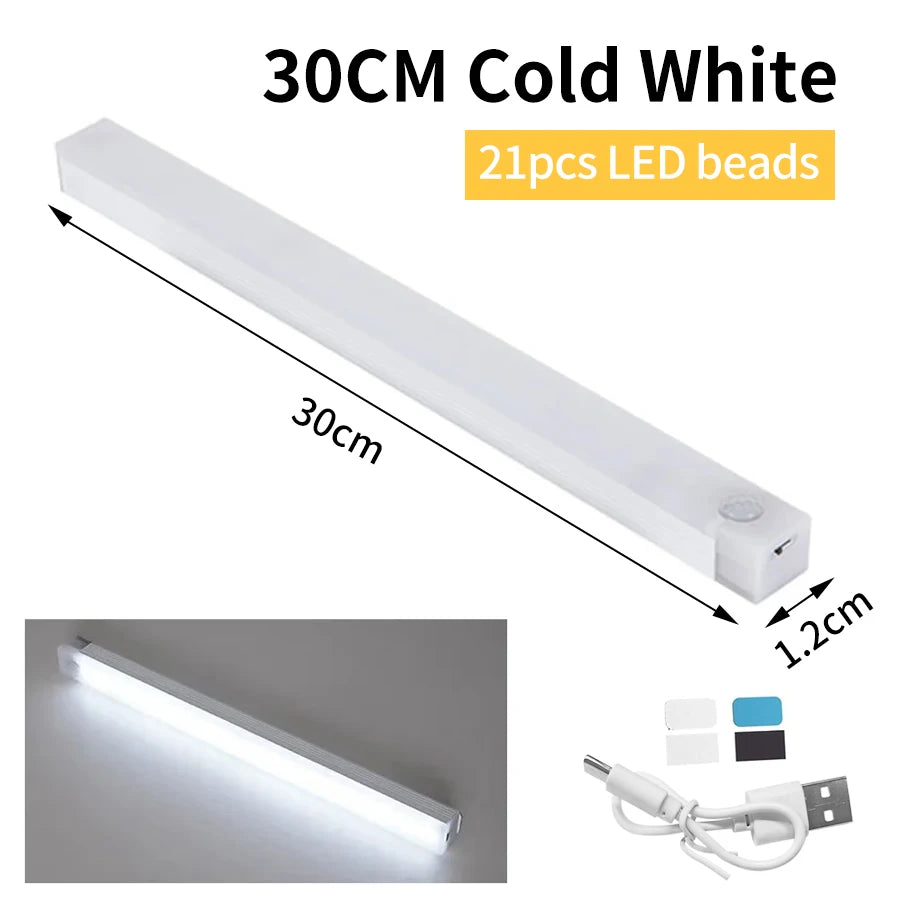 Gadgit Co PIR Motion Sensor Cabinet Light Bar | USB Rechargeable, 4 Sizes