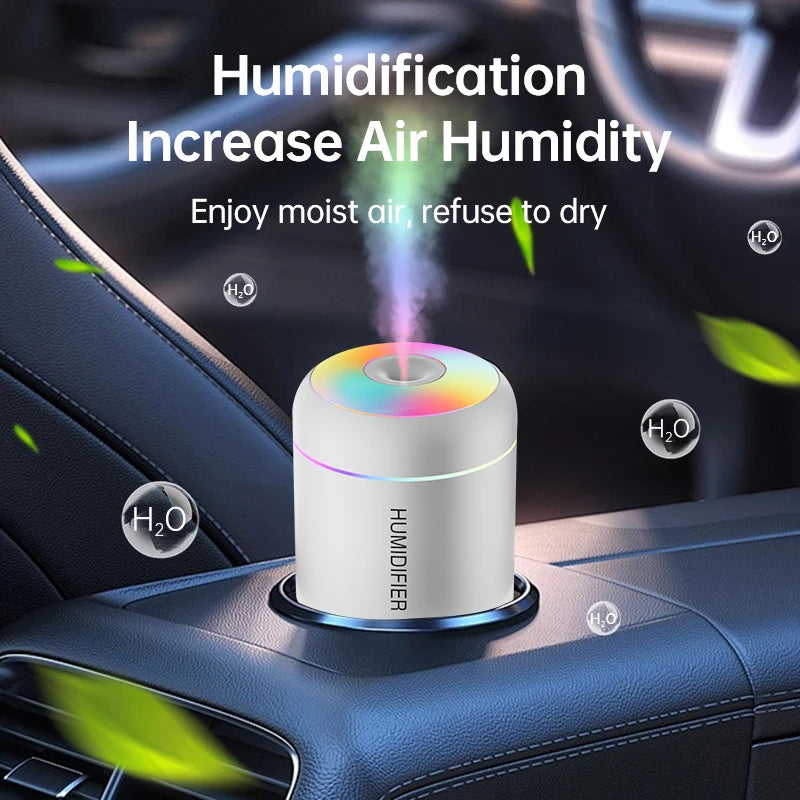 Gadgit Co 180ml Mini USB Humidifier & Aroma Diffuser | Ultrasonic, Essential Oil, Quiet
