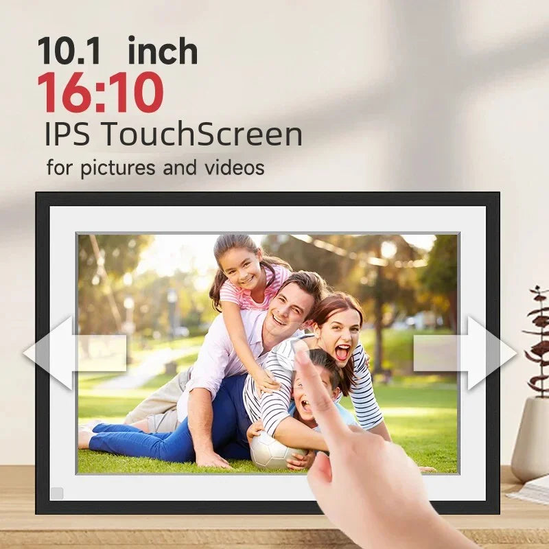 Frameo 10.1 Inch WiFi Digital Picture Frame，1280 * 800IPS HD Cloud Smart Digital Photo Frame,32GB Storage,