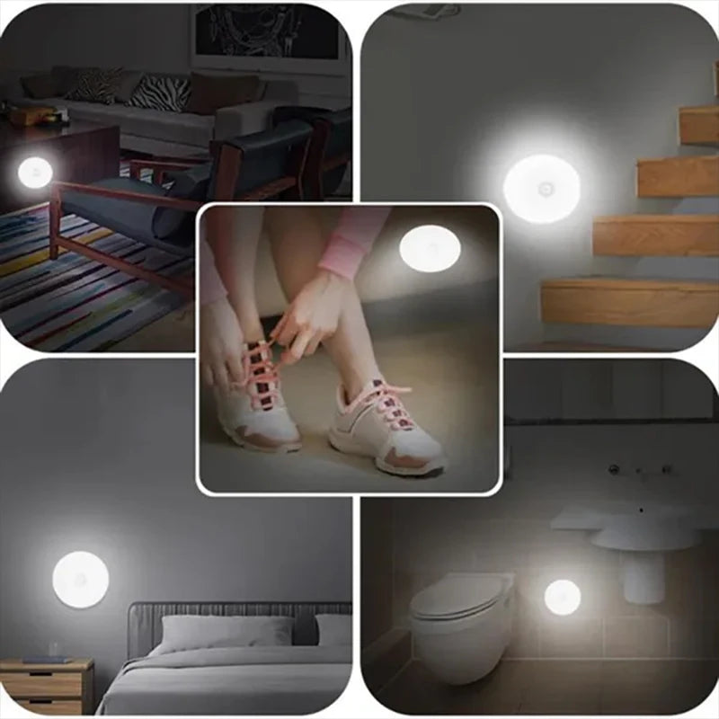 Gadgit Co PIR Motion Sensor Night Light | 120° Sensor, Magnetic, USB, 2–6 Pack