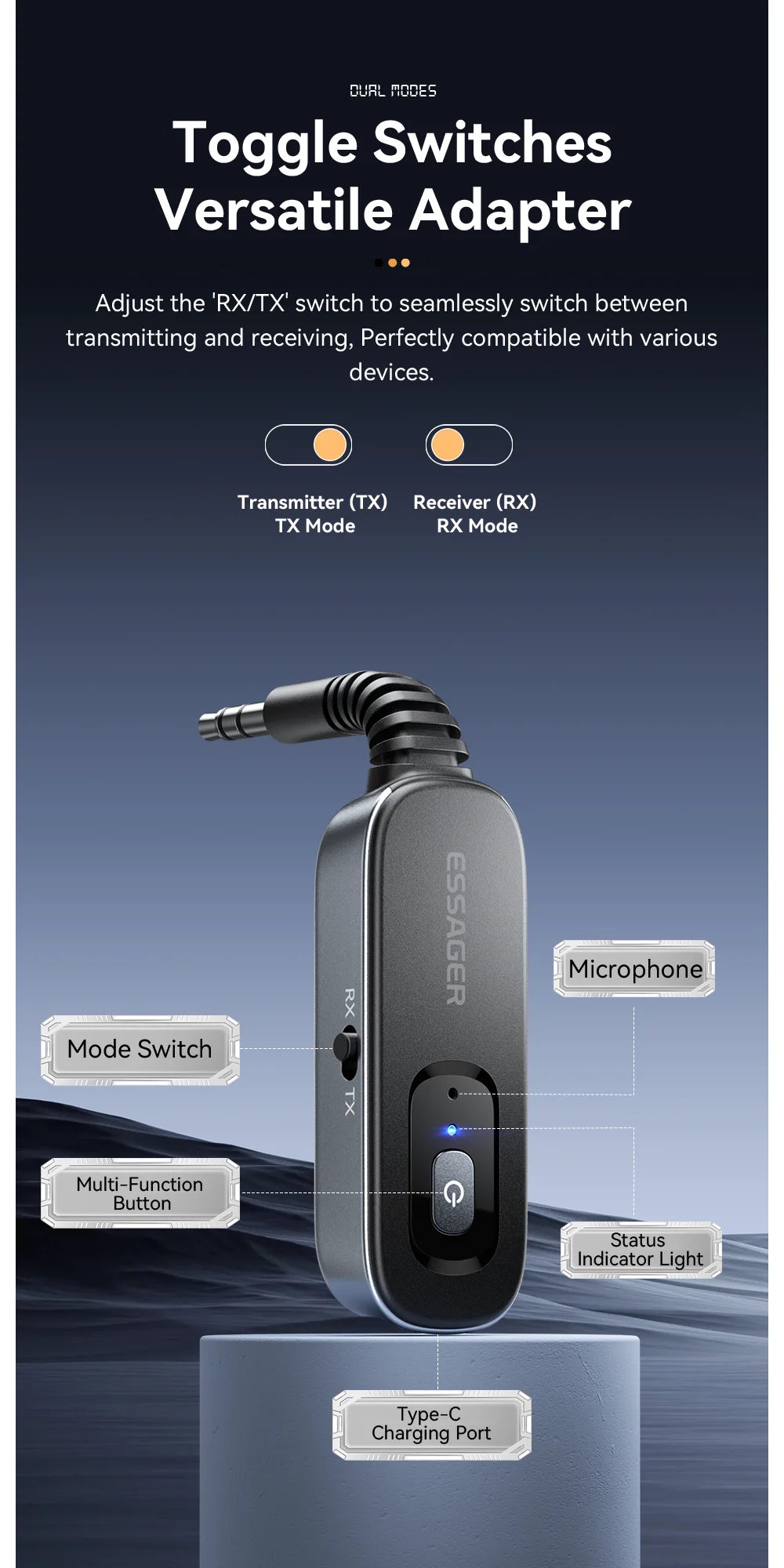 AirLink Mini™ – 2-in-1 Bluetooth 5.1 Audio Adapter