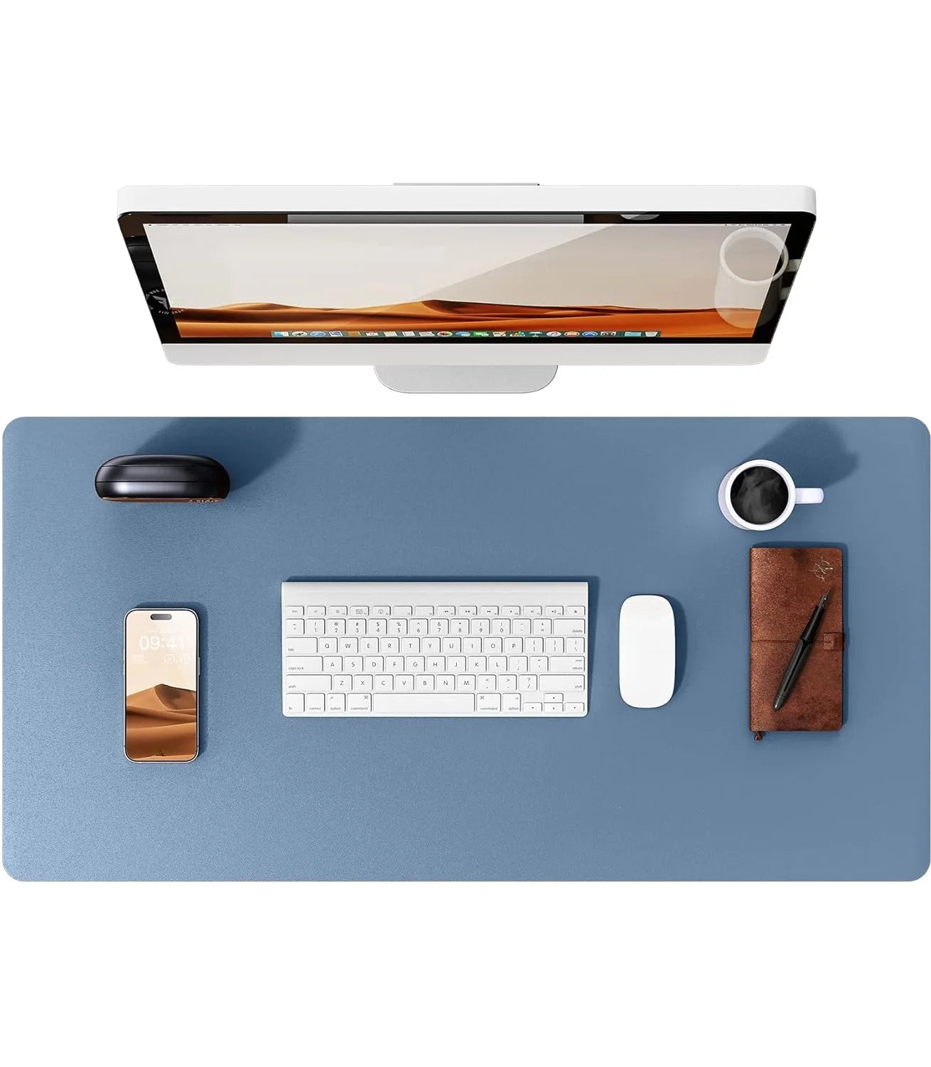 Gadgit Co™ PU Leather Desk Mat & Mouse Pad | Non-Slip, Waterproof, 5 Sizes