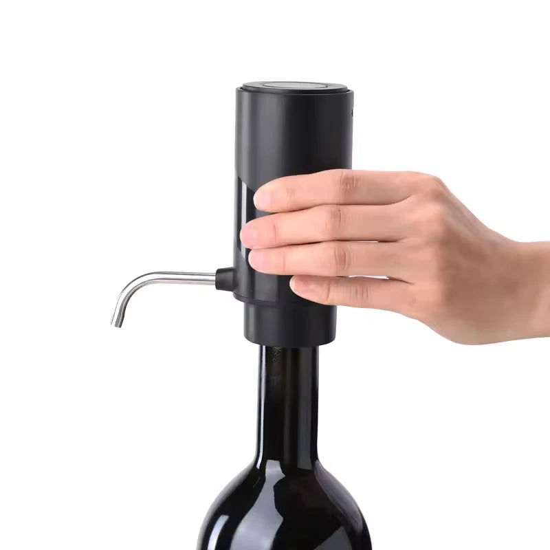 Gadgit Co Electric Wine Aerator & Dispenser | Type-C Rechargeable, Stainless Steel