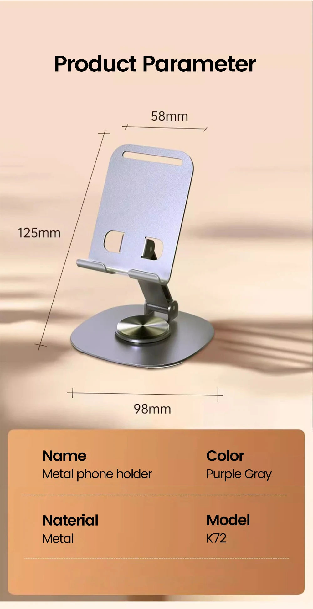 Gadgit Co™ – Rotating Desktop Phone & Tablet Stand