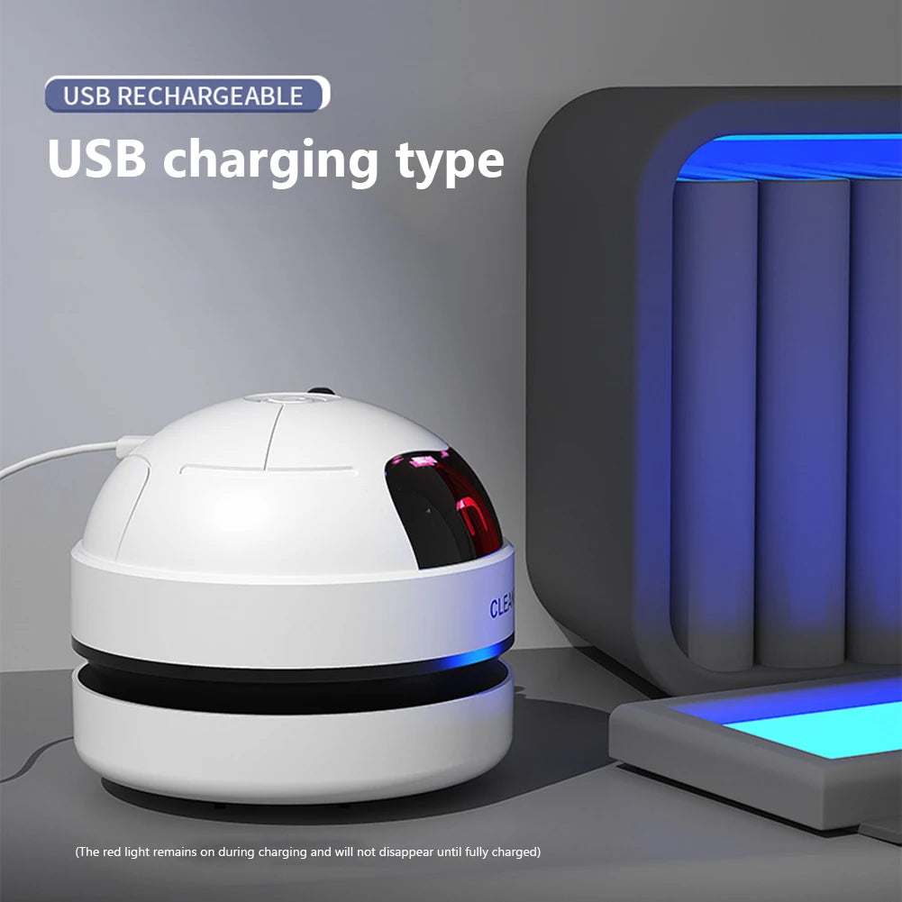 Gadgit Co Mini USB Desktop Vacuum Cleaner | Rechargeable, Detachable Nozzle, Pet Hair