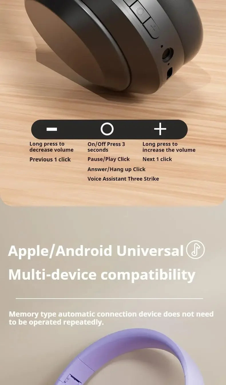 M5 Fusion™ – Wireless Bluetooth 5.3 Over-Ear Headphones