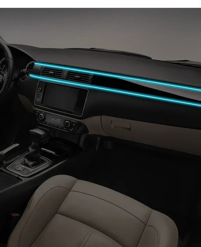 Gadgit Co RGB Car Interior Fiber Optic Ambient Light | APP Control, Music Sync, 4 Lengths