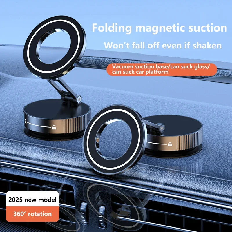 Gadgit Co™ – 360° Magnetic Foldable Phone Holder (Vacuum Suction Mount)