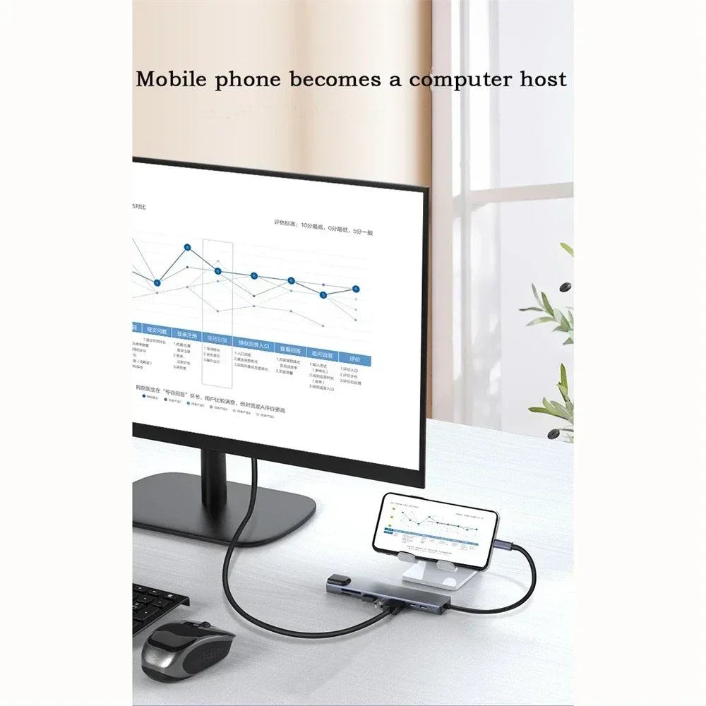 Gadgit Co™ – 8-in-1 USB-C Multiport Hub | 4K HDMI, RJ45, PD, SD/TF