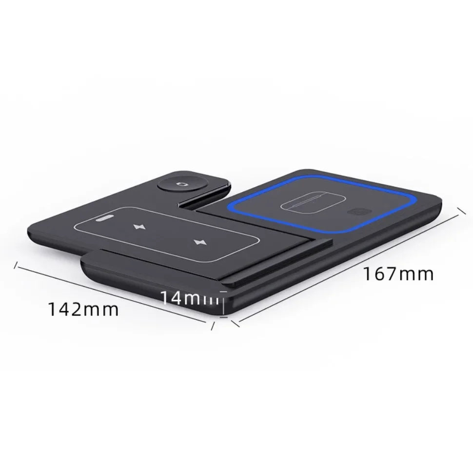 Gadgit Co™ 3-in-1 Wireless Charging Station | 15W Fast Charge, Qi Certified