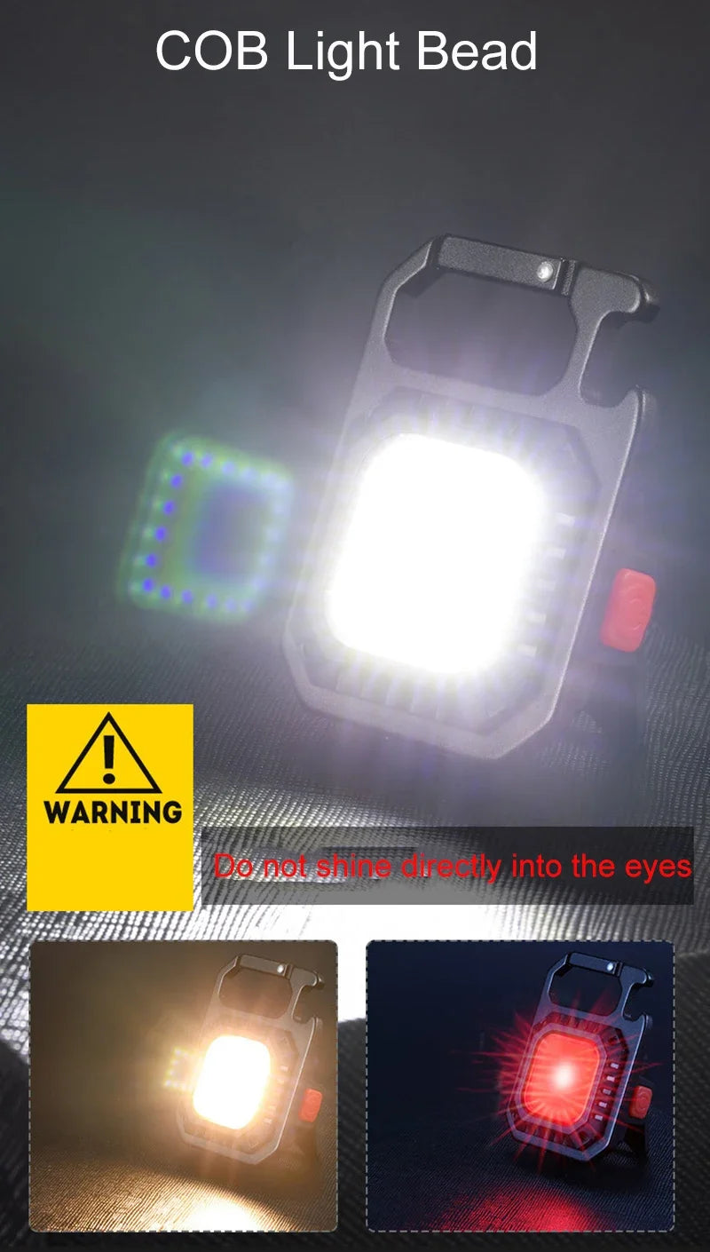 Gadgit Co Mini COB LED Flashlight | 800 Lumens, 7 Modes, Magnetic, Type-C Rechargeable