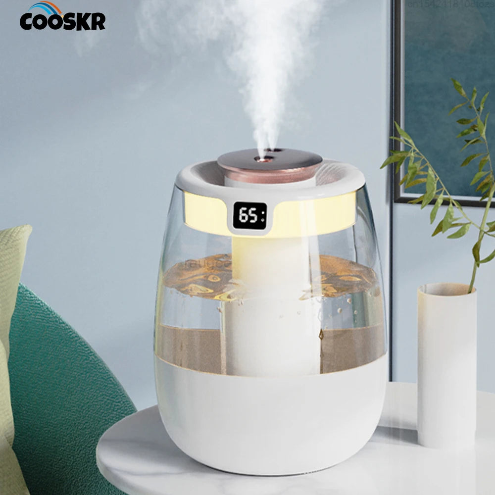 Gadgit Co 1.3L Large Capacity Dual Spray Desktop Humidifier | 20hr Runtime, Night Light